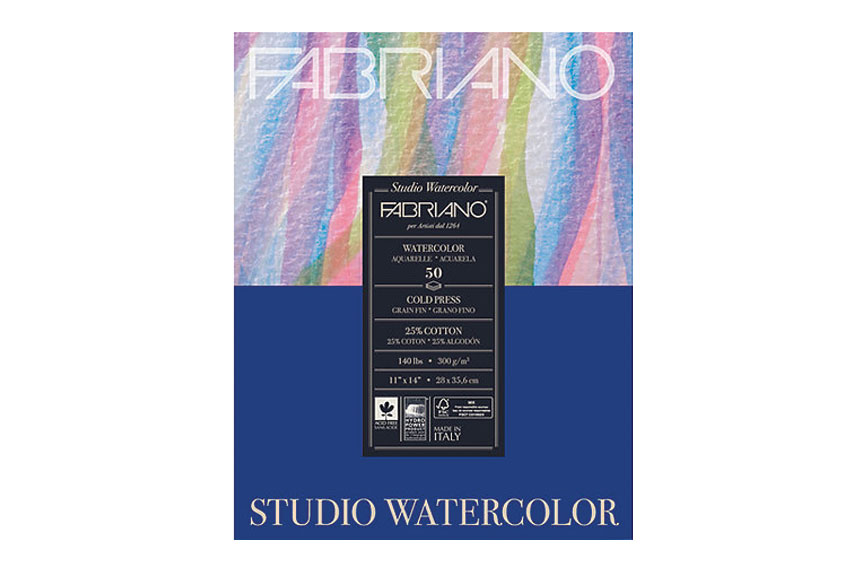 140lb Fabriano Studio Watercolor Pads - two sizes 9x12 & 11x14 • PAPER  SCISSORS STONE
